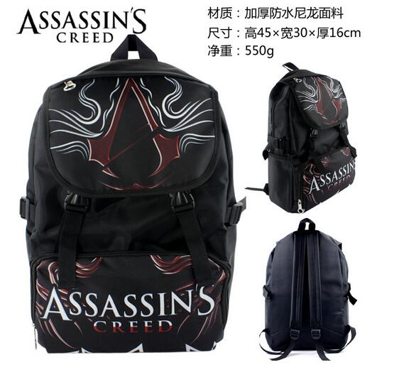 Anime Assassins Creed Backpack Shoulder School Bag Laptop Bag School Bag