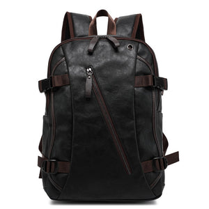 BAIJIAWEI Men PU Patent Leather Backpacks Men's Fashion Backpack & Travel Bags Western College Style Bags Mochila Feminina