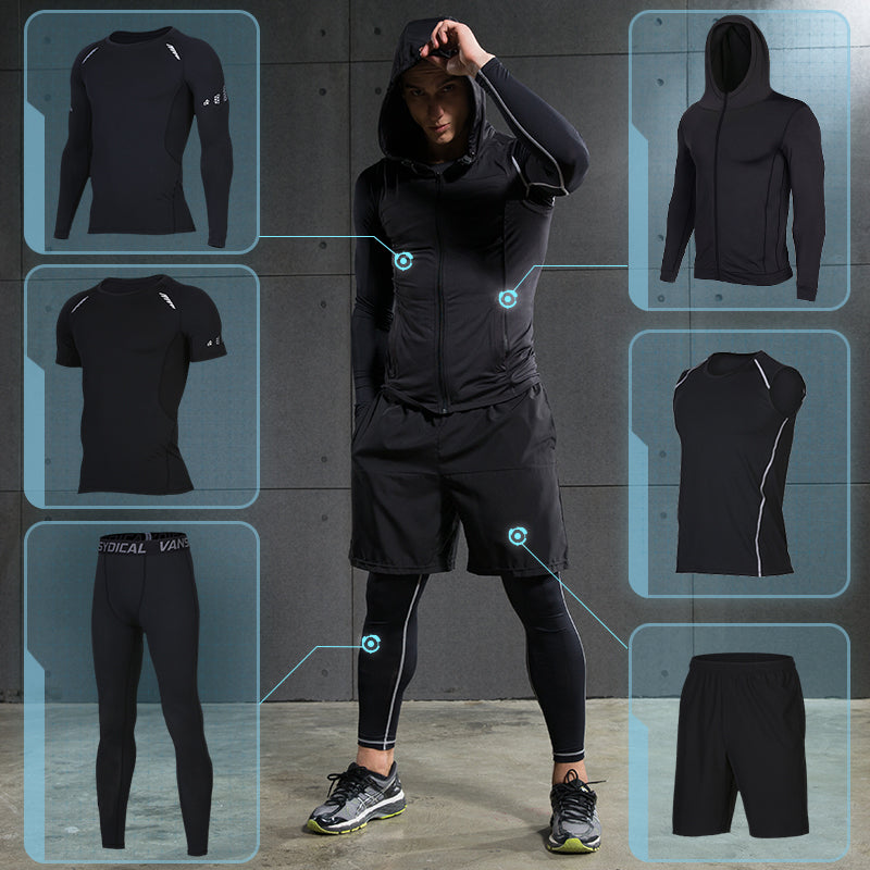 Men's Gym Running Fitness sportswear Athletic physical training Clothes Suits workout jogging Sports clothing Tracksuit Dry Fit