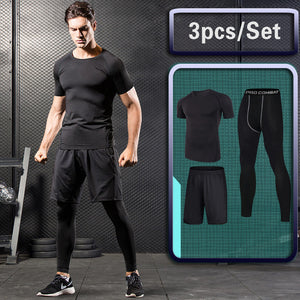 Men's Gym Running Fitness sportswear Athletic physical training Clothes Suits workout jogging Sports clothing Tracksuit Dry Fit